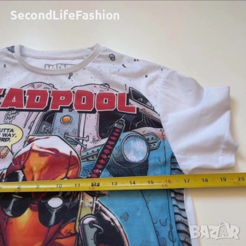 Мъжка тениска Marvel Deadpool Primark, размер XS, снимка 4 - Тениски - 52283212