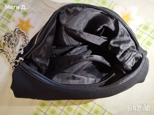Дамска черна чанта от плат, снимка 9 - Чанти - 40623572