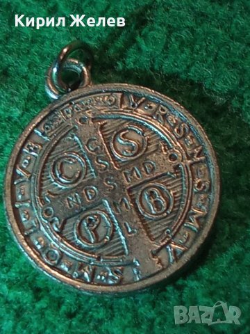 СТАР ДВУСТРАНЕН РИМОКАТОЛИЧЕСКИ РЯДЪК МЕДАЛЬОН СРЕБРО или ПОСРЕБРЕН ИКОНКА 25277, снимка 8 - Антикварни и старинни предмети - 34741283