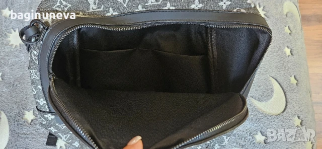 Нова  сива раница на LV, снимка 3 - Раници - 50589409