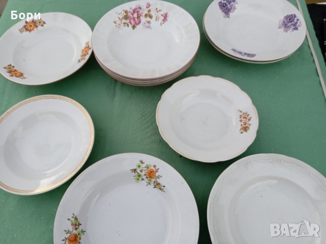 Порцеланови чинии дълбоки 11 броя, снимка 2 - Чинии - 35830495