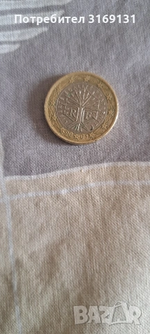 Монета 1евро 2001г.франция