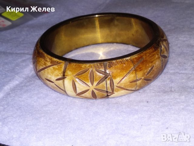 СТАРА БРОНЗОВА ТИБЕТСКА ЕТНОГРАФСКА РЪЧНО ОРНАМЕНТИРАНА РЕТРО ГРИВНА с КАМИЛСКА КОСТ 73781, снимка 9 - Антикварни и старинни предмети - 41202251