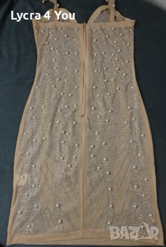 S/M дамска официална къса рокля покрита с перли, снимка 7 - Рокли - 44298945