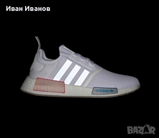 маратонки  adidas NMD R1 White Lush Blue GX1050  номер 43-44, снимка 2 - Маратонки - 40833427