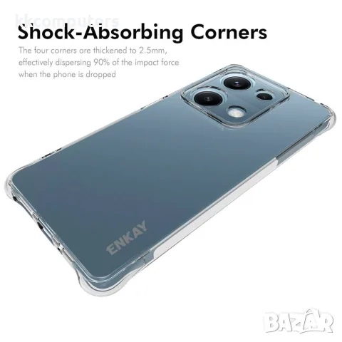 ENKAY HAT PRINCE за Xiaomi Redmi Note 14S 4G Прозрачен Удароустойчив TPU Калъф с Неплъзгащи Ленти и , снимка 2 - Калъфи, кейсове - 56164699