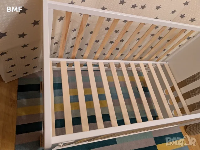 Ново бебешко дървено легло Interbaby 120/60 с гаранция, снимка 8 - Кошарки - 55793163