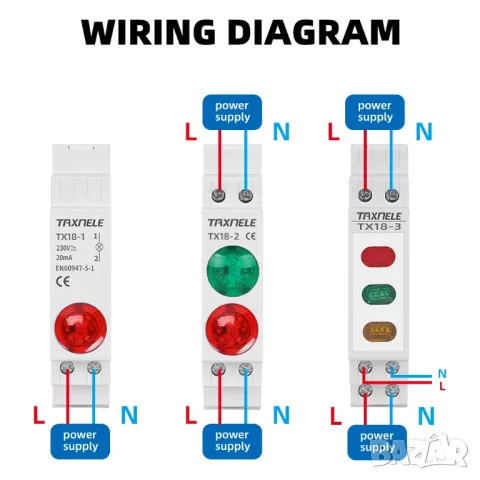 Индикаторна лампа TX18, снимка 3 - Друга електроника - 49909189