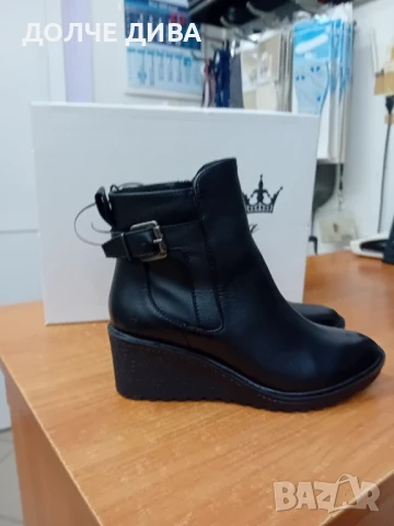Намаление Дам.боти м1833 черни естествена кожа , снимка 2 - Дамски боти - 51212276