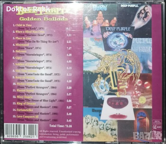 Deep Purple – Golden Ballads (CD), снимка 2 - CD дискове - 47947744