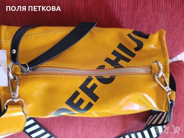 Чанта цвят горчица , снимка 2 - Чанти - 56185333