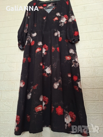 СТРАХОТНА РОКЛЯ НА ЦВЕТЯ 2XL-3XL, снимка 7 - Рокли - 51637260