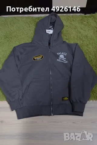 ЧИСТО НОВО! Palace x Neighborhood Skull Zip Hood Charcoal Худи Hoodie