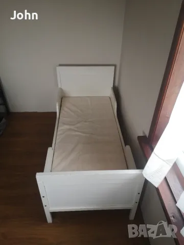 Детско дървено легло IKEA с матрак и подматрачна рамка (70x160 cm), снимка 10 - Спални и легла - 56110814