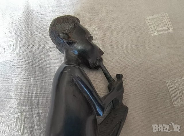 Невероятен винтидж ръчно резбован мъж, хора от Маконде, Танзания - абанос/черно дърво, снимка 8 - Антикварни и старинни предмети - 50131450