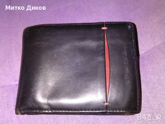Портфейл марков Пиер Карден 120х90мм-естествена кожа , снимка 2 - Портфейли, портмонета - 44450660