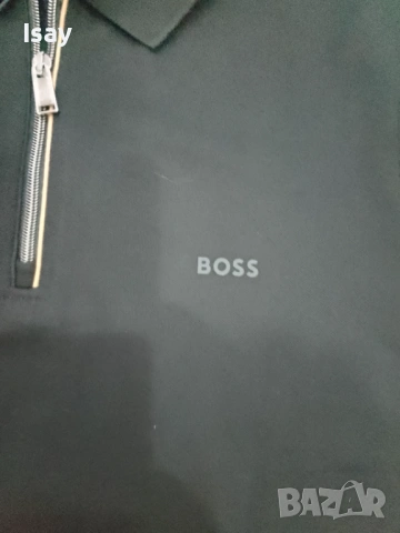 Мъжка тениска БОСС в черен цвят , снимка 5 - Тениски - 53839024