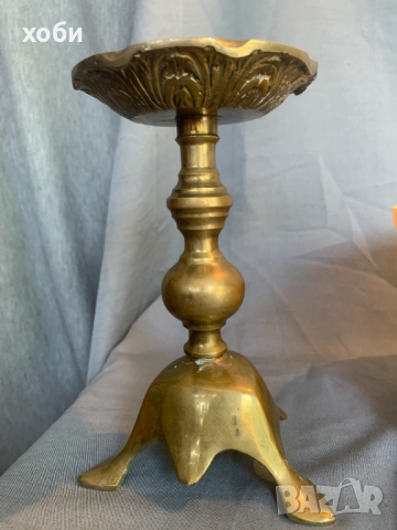  бронзов   свещник, снимка 3 - Антикварни и старинни предмети - 51869707