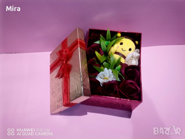 Кутия "Пчеличка" с рози, снимка 4 - Други - 44275421