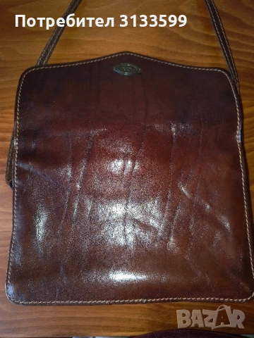 Италианска чанта от естествена кожа, винтидж. За ценители на уникати. , снимка 3 - Чанти - 51472928