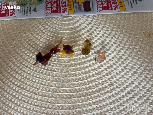 Малки стъклени фигурки-4 броя, снимка 4 - Колекции - 53492557