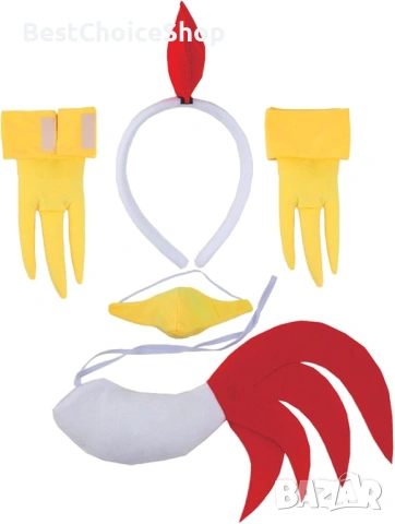 Карнавален костюм Пиле – забавен комплект аксесоари, снимка 3 - Други - 53217935