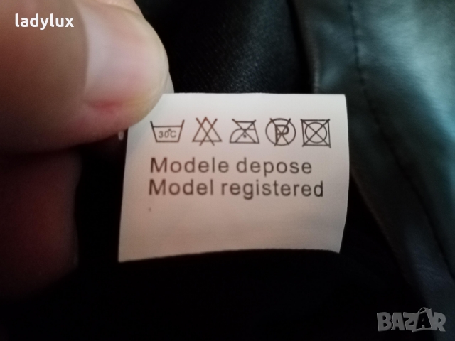 In-Stylefashion, Кожена Пола с ципове и пайети, Размер S. Код 1615, снимка 7 - Поли - 36051443