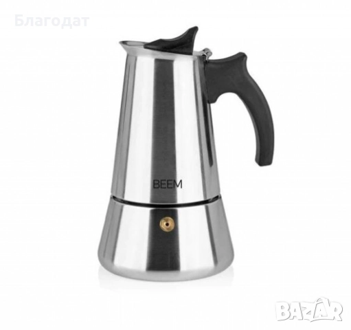 Еспресо кафеварка BEEM Classic Selection – за 4 чаши, неръждаема стомана, снимка 5 - Съдове за готвене - 52501777