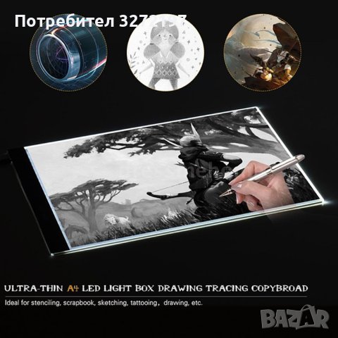 А5 LED екран/табло за рисуване/писане,USB захранване,прекрасно помагало за всеки, снимка 8 - Рисуване и оцветяване - 40952823