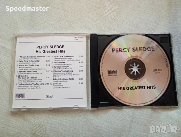 Percy Sledge - His Greatest Hits, снимка 2 - CD дискове - 51856036