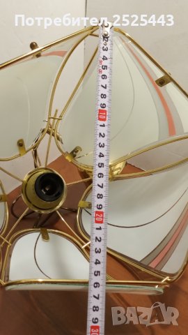 Абажур (Полилей) метален с 5 стъкла и Нова LED крушка Е27, снимка 6 - Лампи за таван - 41481557