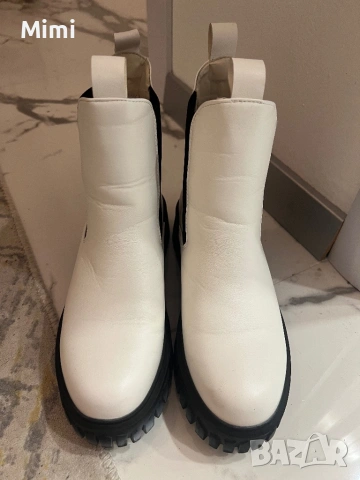 Кожени бели боти , снимка 7 - Дамски боти - 47804881