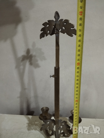 стар свещник за стена, снимка 4 - Други ценни предмети - 44725538