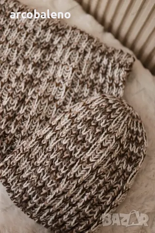 Дамски зимен комплект шапка и шал с полар Merry, 7цвята , снимка 4 - Шапки - 48320369