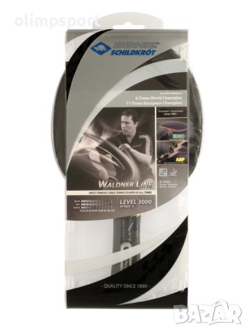 Тенис хилка DONIC WALDNER 3000 Дърво: 5CC (Competition Carbon) • Дръжка: Concave • Тип гума: Lеаguе , снимка 1 - Тенис - 42400147