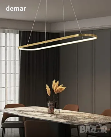 LED полилей за трапезария с дистанционно, димиране, 2700–7000K, снимка 4 - Полилеи - 55933421
