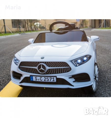 Акумулаторна кола Mercedes Benz CLS350  12V с меки гуми с Кожена седалка МP3, снимка 4 - Детски велосипеди, триколки и коли - 34850120
