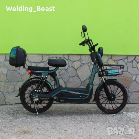Електрическо колело-мотопед MaxMotors EBZ 20 1200W/60V/20Ah - GREEN, снимка 5 - Мотоциклети и мототехника - 50016848