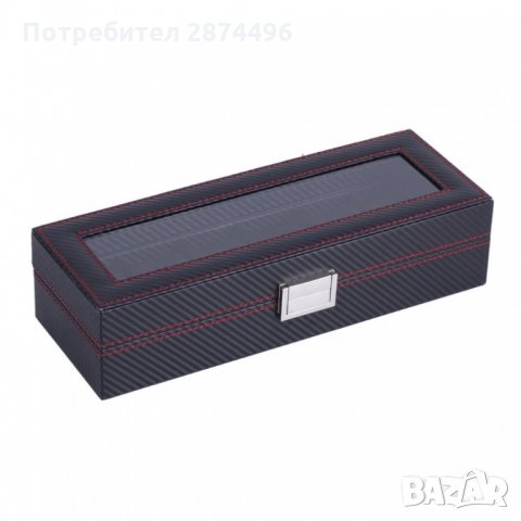2166 Луксозна карбонова кутия за часовници за 6 часовника, снимка 6 - Подаръци за мъже - 35794796