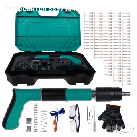 Професионален мини пистолет за пирони в комплект с 100 броя пирони, снимка 3 - Други инструменти - 47426512