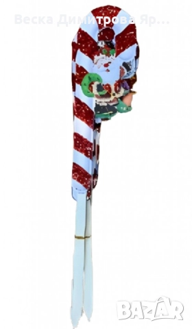 Празнична магия с Коледна украса на пръчка - Захарно бастунче с вълшебен дизайн