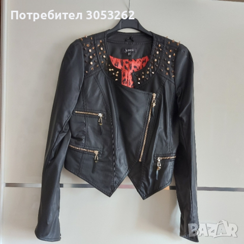 Черно яке от еко кожа., снимка 1