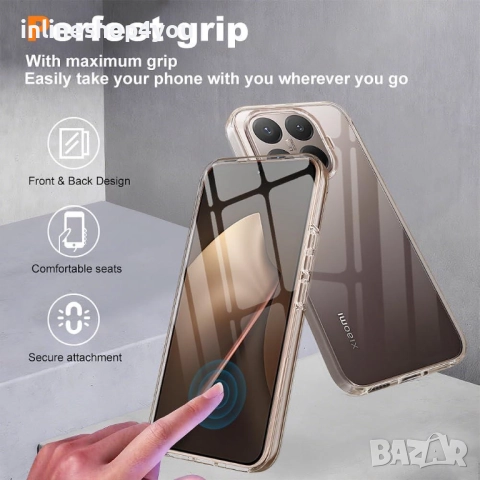 Прозрачен 360° Градуса Кейс за Xiaomi 15T / 15T Pro, снимка 4 - Калъфи, кейсове - 52843034