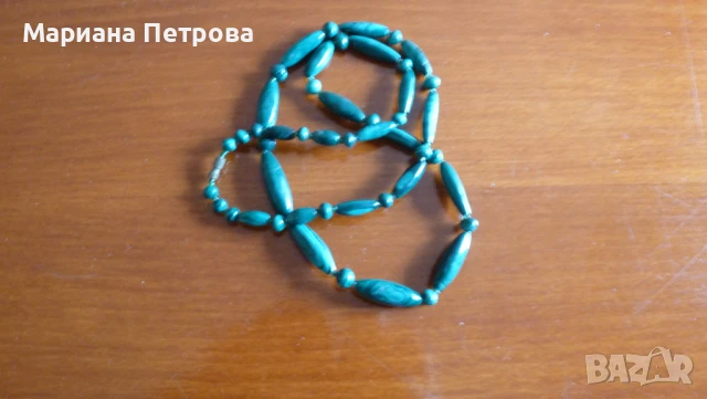 Американски перлени колиета - 2 вида и колие от малахит, снимка 8 - Колиета, медальони, синджири - 29612486