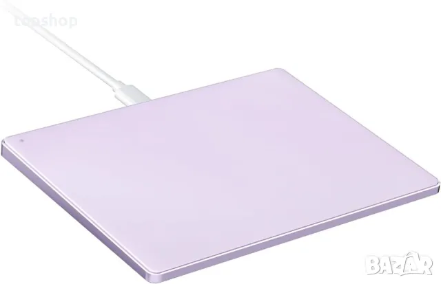 Тъчпад Seenda за Windows 10/11, външен кабелен тънък алуминиев USB тракпад 6,3 инча, стъкло Н7,лилав