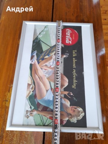 Стара рекламна картина Кока Кола,Coca Cola, снимка 3 - Други ценни предмети - 41967008