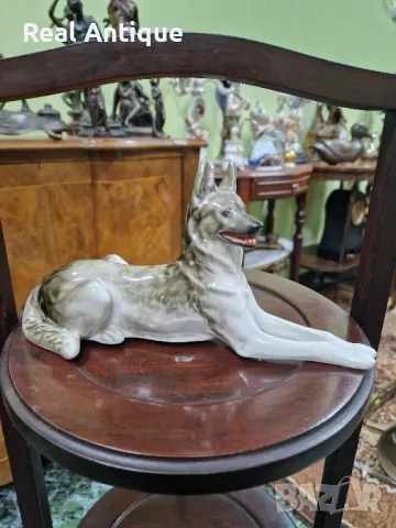 Рядка антикварна колекционерска руска порцеланова фигура ЛФЗ , снимка 2 - Антикварни и старинни предмети - 48800947