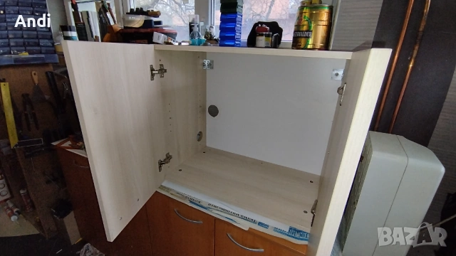 Кухненски шкаф горен с две врати и рафт 70/60/40см избелен дъб, снимка 8 - Кухни - 53115663