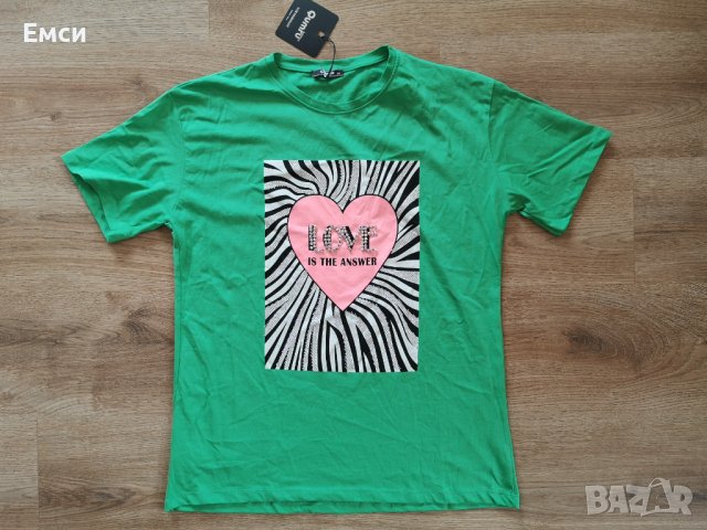 дамска нова тениска с камъни, снимка 5 - Тениски - 40706154