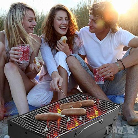 Барбекю, за дървени, въглища, преносимо, компактно, сгъваемо, Барбекю, скара, BBQ, снимка 6 - Други стоки за дома - 40522008